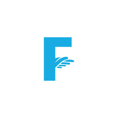 Letter F logo in a Modern style. Letter F abstract logo Symbol