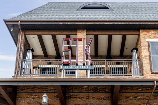 LAKE BUENA VISTA, FL, USA - JANUARY 15, 2021: STK Steakhouse is a luxurious, two-story steakhouse with a rooftop terrace and music while guests enjoy their meats.