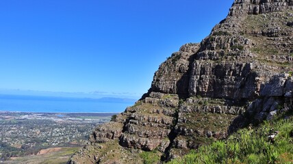 View of the Kloof looking at the beach, Stellenbosch, Cape Town South Africa  
