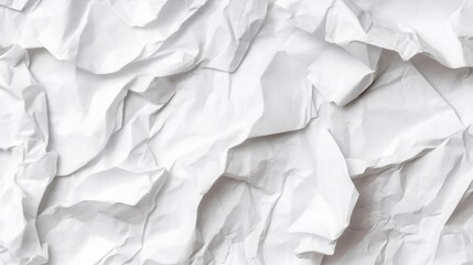 Obraz premium Beautiful photorealistic white crumpled paper, paper texture, background Created using generative Ai