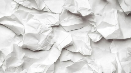 Obraz premium Beautiful photorealistic white crumpled paper, paper texture, background Created using generative Ai