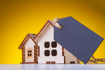 Property For Sale. Property discount. Price tag on a residential building.