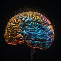 3d rendered illustration of human brain, energy
