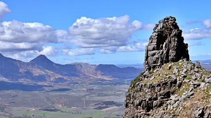 beautiful Mountain gorge in Stellenbosch, Cape Town South Africa 