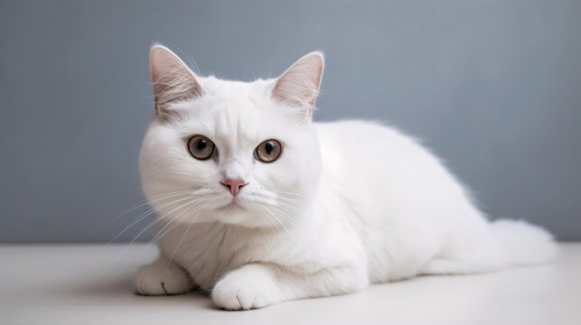 Focused Cat with Mesmerizing Blurred Background in Close-up View generative ai