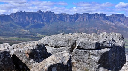 beautiful Mountain gorge in Stellenbosch, Cape Town South Africa 