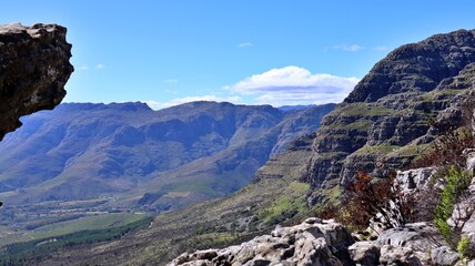 beautiful Mountain gorge in Stellenbosch, Cape Town South Africa 