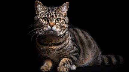 Obraz premium Amazing Close-up: Breathtaking Focus on Cat with Ethereal Blurred Background generative ai