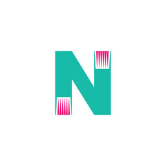 Letter N logo design. N letter logo for company, brand identity, business logo vector design template.