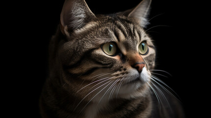 Astonishing Focus: Captivating Cat with Blurred Background generative ai