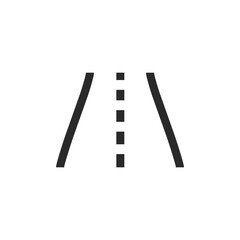 Road, linear style icon. Editable stroke width