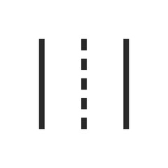 Road linear icon. Editable stroke width