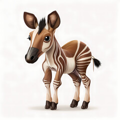 Fototapeta na wymiar Okapi Illustration. Generative AI