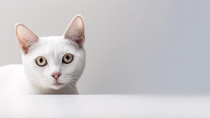 Serene Close-up: Captivating Focus on Cat with Dreamy Blurred Background generative ai
