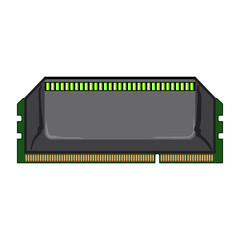 service desktop memory cartoon vector illustration