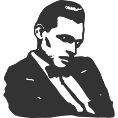 Observing Vintage Illustration Vector