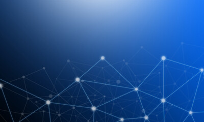 Technology Abstract connected line dots network background concept