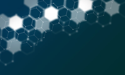 Fototapeta premium Technology Abstract connected line dots network background concept