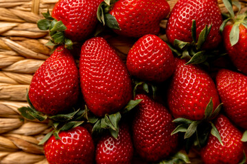 strawberries on the market