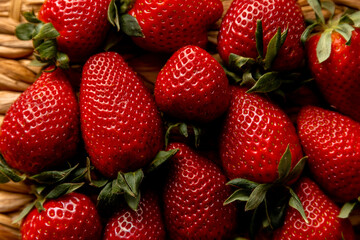 strawberries in a basket