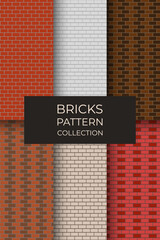 Collection Of Bricks Pattern For Vector Design