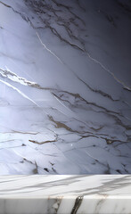 AI Generated Shiny White and Gray Luxury Marble Backdrop
