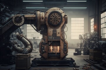 Plakat Futuristic Manufacturing Robotics, Generative AI