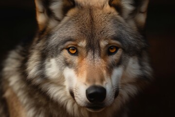 Obraz premium gray wolf portrait