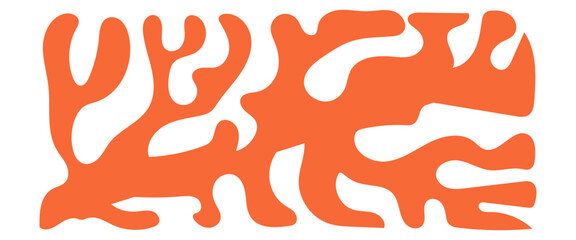 Modern trendy Matisse minimal style for greeting card.