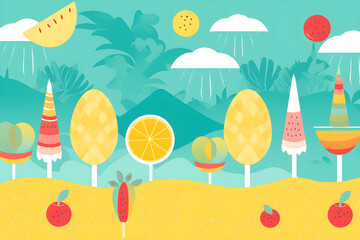 Design a summer-themed background&ccedil; generatıve aı