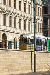budapest old town with tram