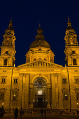 budapest church by night