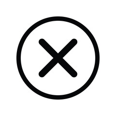 close icon vector. black close icon symbol vector logo illustration