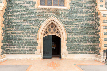 Fototapeta premium Striking Greenstone structure of Cathedral of St Peter and Paul's Old Cathedral