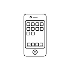 Phone, smartphone in the linear style icon.