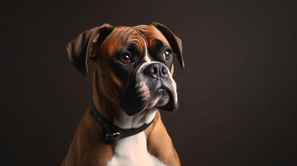 Serene Dog with Blur Background generative ai