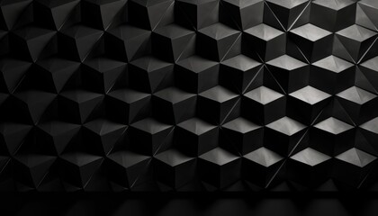 Naklejka premium Cube patterns, black background, abstract background, shiny metal, matte metal, red and blue metal background, Generative Ai