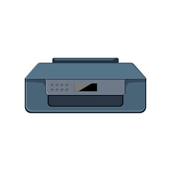 document photo printer cartoon vector illustration