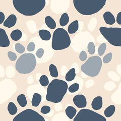 seamless pattern with paws