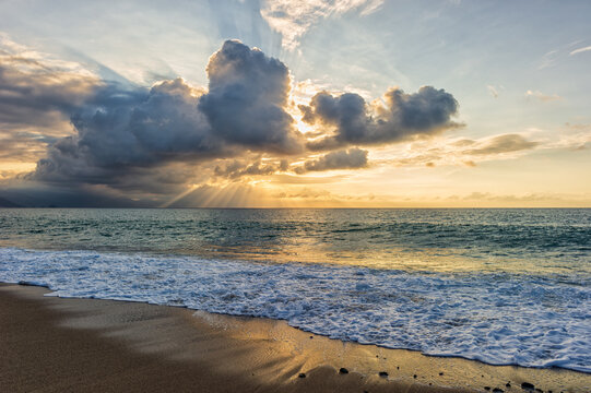 Ocean Sunset Sun Rays Inspiration