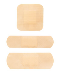 Set of Medical patches on a white background