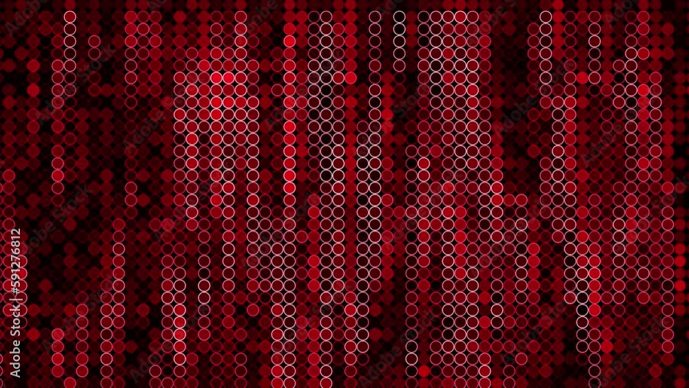 Poster an animated texture of blinking circles with an effect of waves. motion. rain of falling circles.