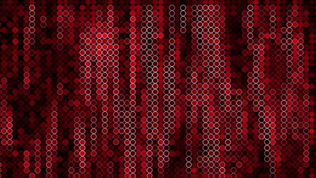 An animated texture of blinking circles with an effect of waves. Motion. Rain of falling circles.