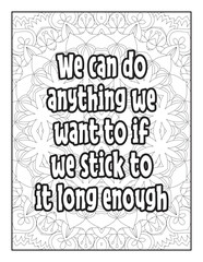 Quotes. Motivational quotes coloring page. Inspirational quotes coloring page. Positive quotes coloring page. Good vibes. Motivational swear word. Motivational typography. Mandala Coloring Pages