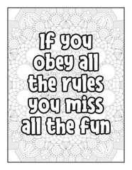 Quotes. Motivational quotes coloring page. Inspirational quotes coloring page. Positive quotes coloring page. Good vibes. Motivational swear word. Motivational typography. Mandala Coloring Pages