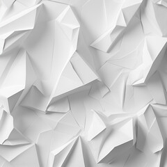 Seamless white crumpled paper background texture Generative AI