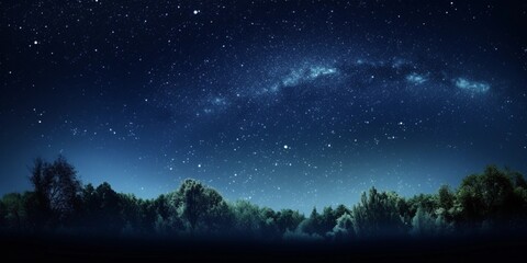 Blue night sky with stars background