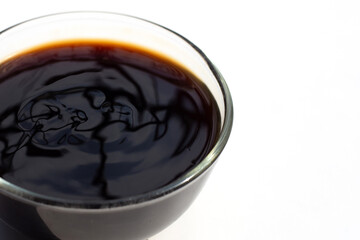 Oyster sauce on white background.