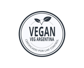 Monochromatic Argentinian Vegan Symbol. 