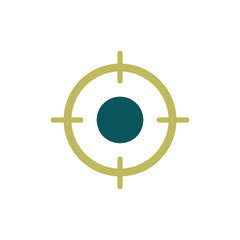 Crosshairs target destination vector isolated icon